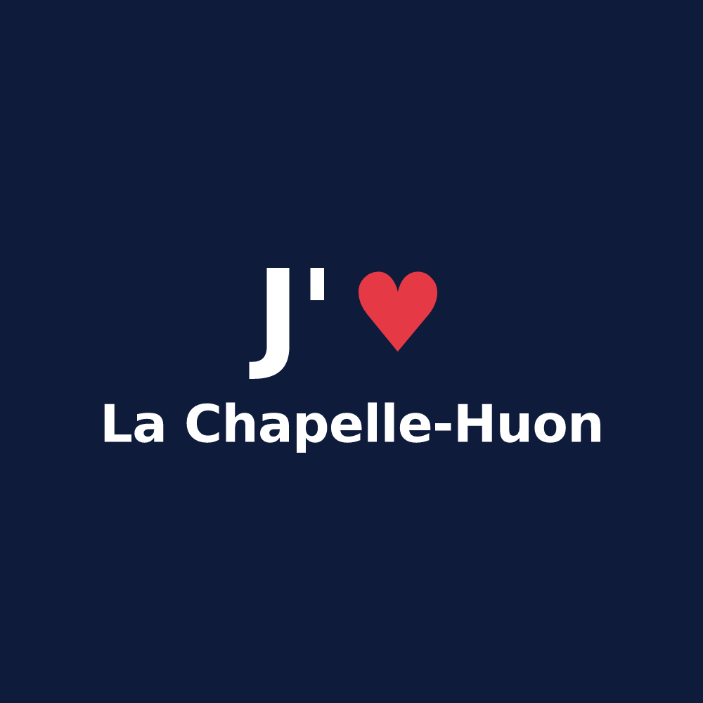 T-shirt personnalisé La Chapelle-Huon — design J'aime La Chapelle-Huon