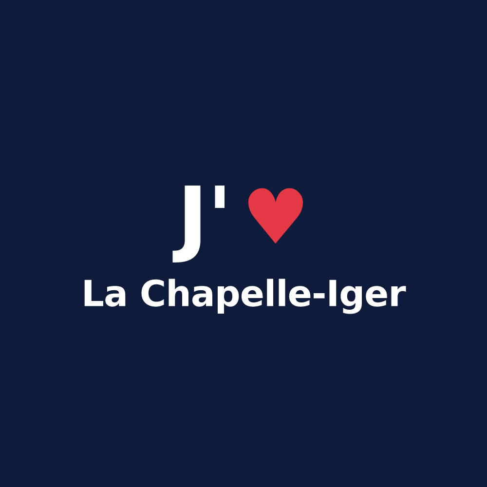 T-shirt personnalisé La Chapelle-Iger — design J'aime La Chapelle-Iger
