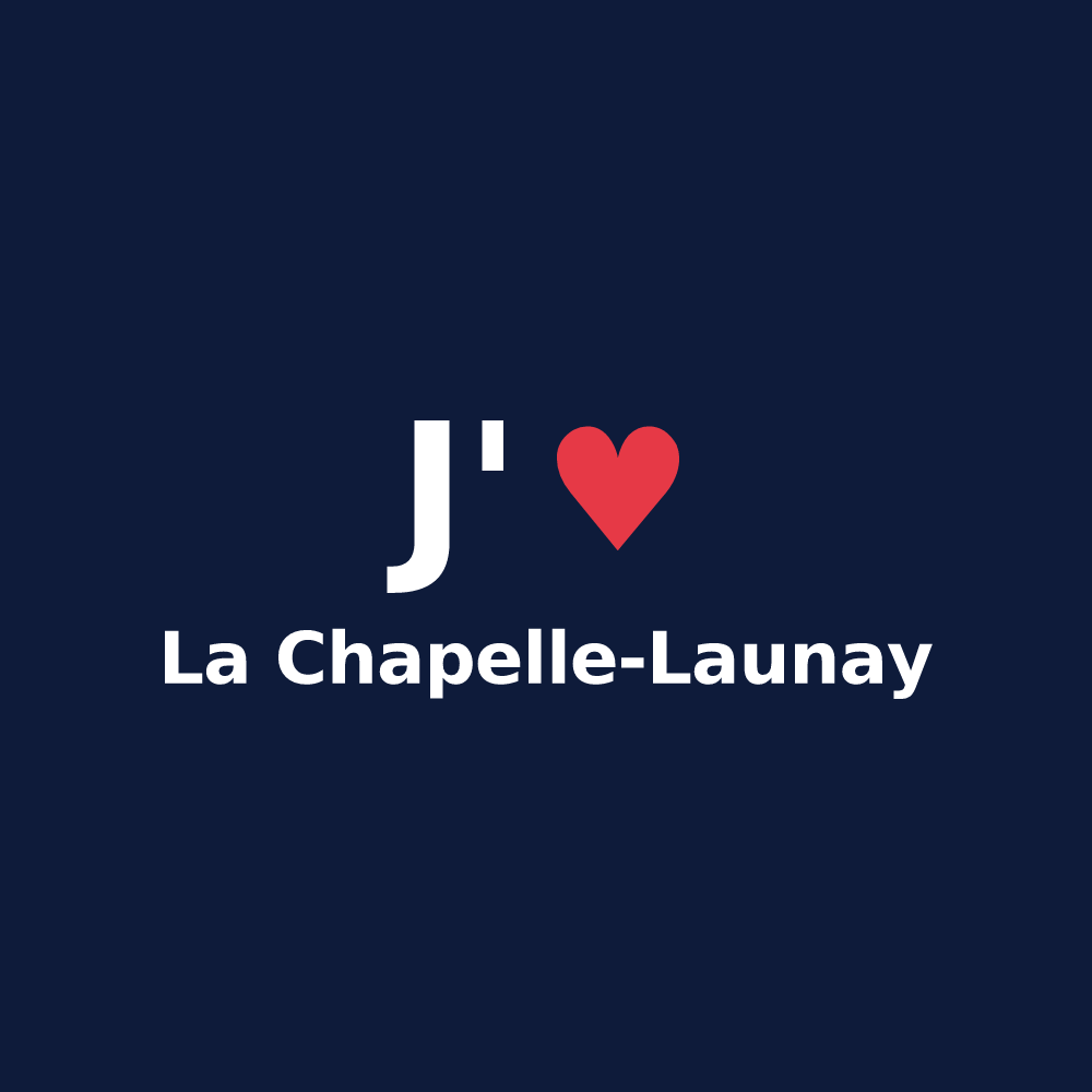 T-shirt personnalisé La Chapelle-Launay — design J'aime La Chapelle-Launay