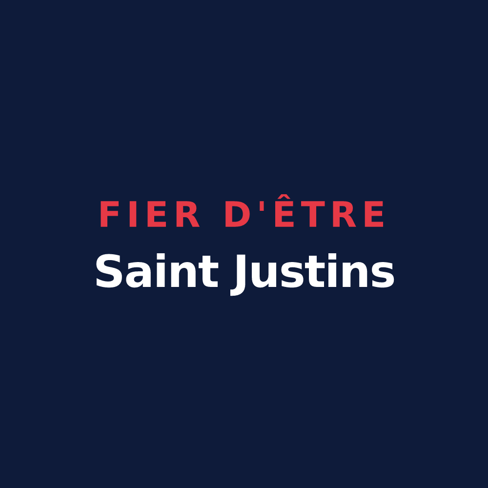 T-shirt « Fier d'être Saint Justins » — design pour La Chapelle-Longueville