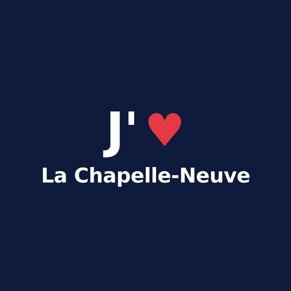 T-shirt personnalisé La Chapelle-Neuve — design J'aime La Chapelle-Neuve