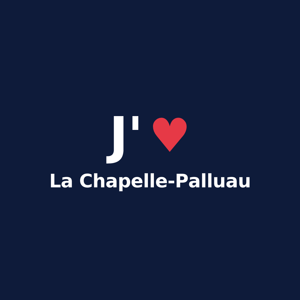 T-shirt personnalisé La Chapelle-Palluau — design J'aime La Chapelle-Palluau