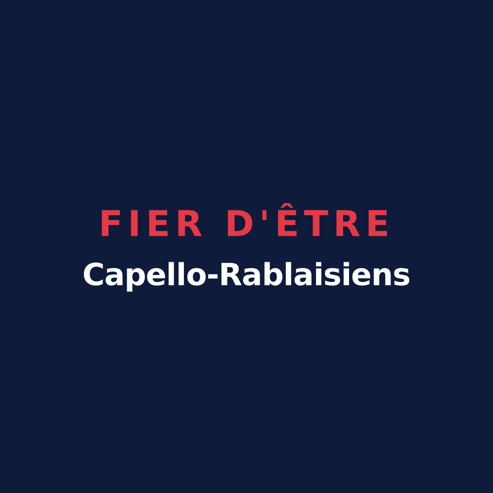 T-shirt « Fier d'être Capello-Rablaisiens » — design pour La Chapelle-Rablais