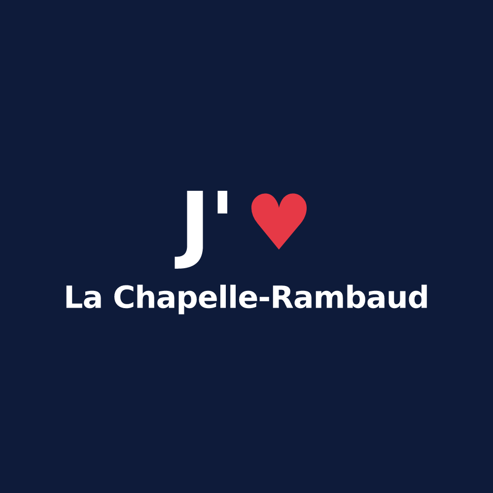 T-shirt personnalisé La Chapelle-Rambaud — design J'aime La Chapelle-Rambaud