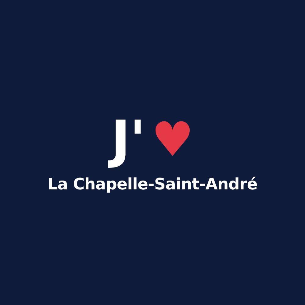T-shirt personnalisé La Chapelle-Saint-André — design J'aime La Chapelle-Saint-André