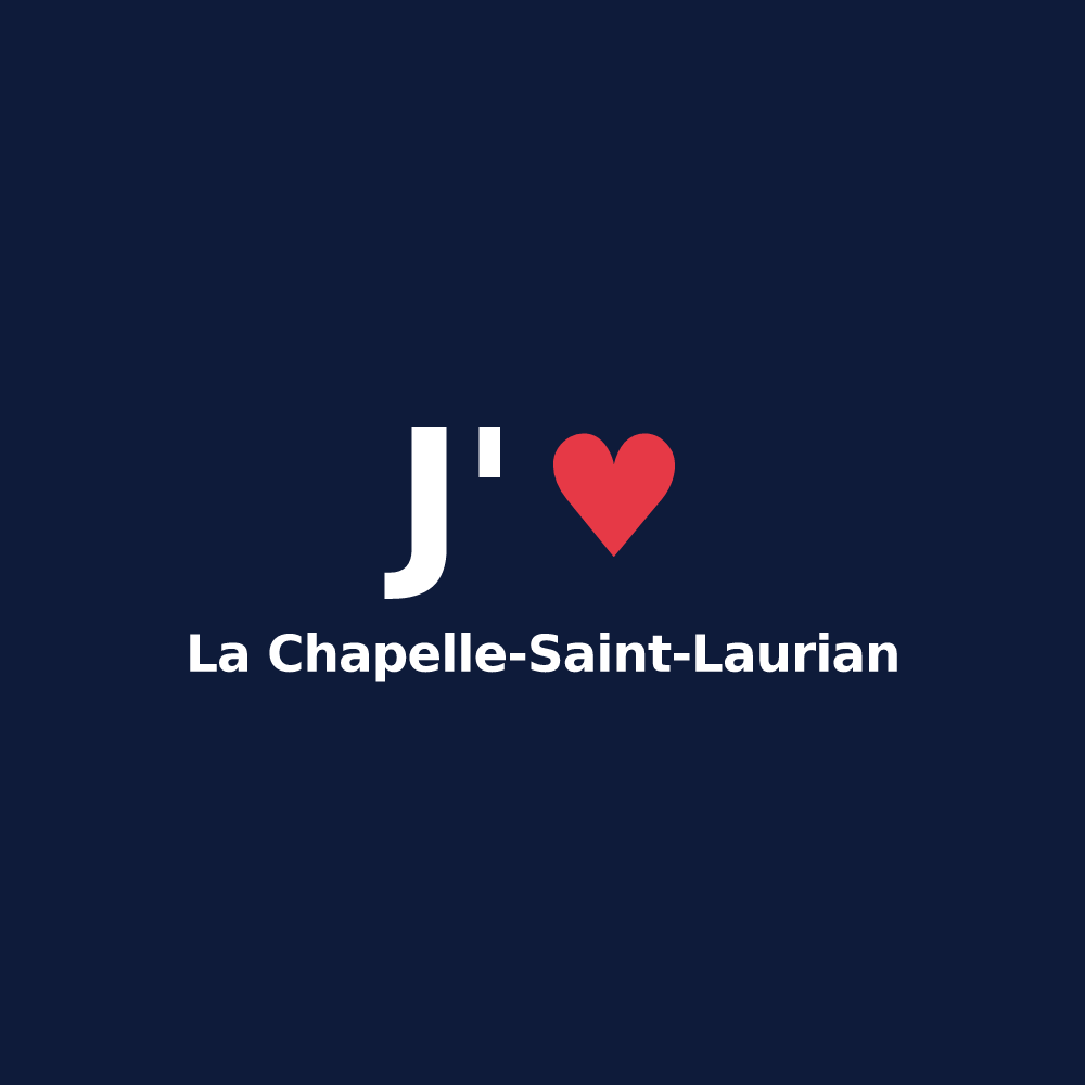 T-shirt personnalisé La Chapelle-Saint-Laurian — design J'aime La Chapelle-Saint-Laurian