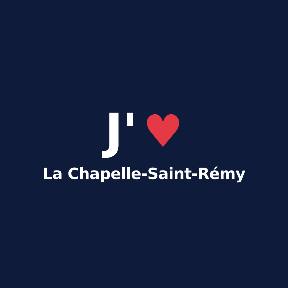 T-shirt personnalisé La Chapelle-Saint-Rémy — design J'aime La Chapelle-Saint-Rémy