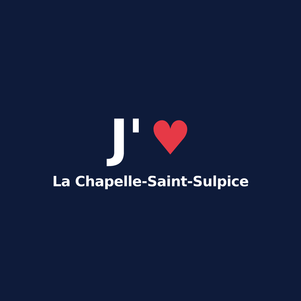 T-shirt personnalisé La Chapelle-Saint-Sulpice — design J'aime La Chapelle-Saint-Sulpice