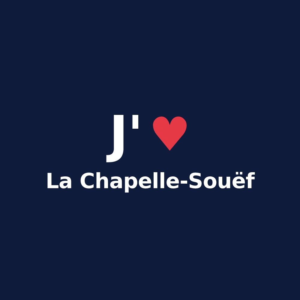 T-shirt personnalisé La Chapelle-Souëf — design J'aime La Chapelle-Souëf