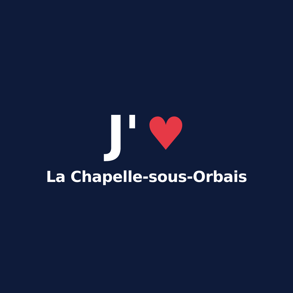 T-shirt personnalisé La Chapelle-sous-Orbais — design J'aime La Chapelle-sous-Orbais