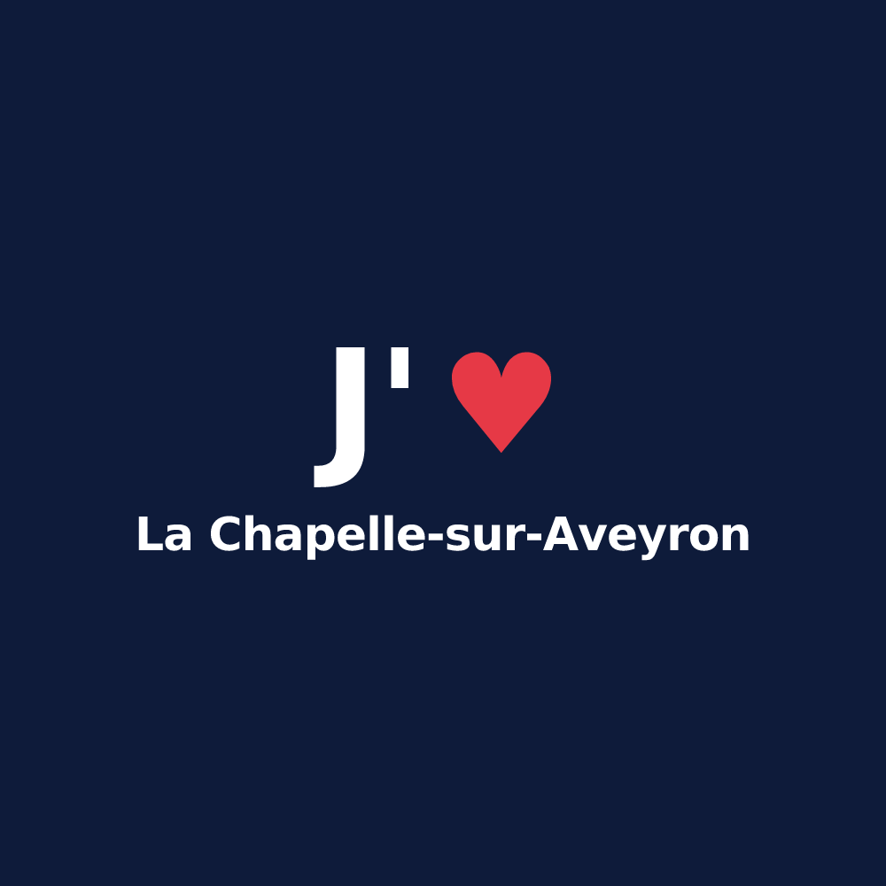 T-shirt personnalisé La Chapelle-sur-Aveyron — design J'aime La Chapelle-sur-Aveyron