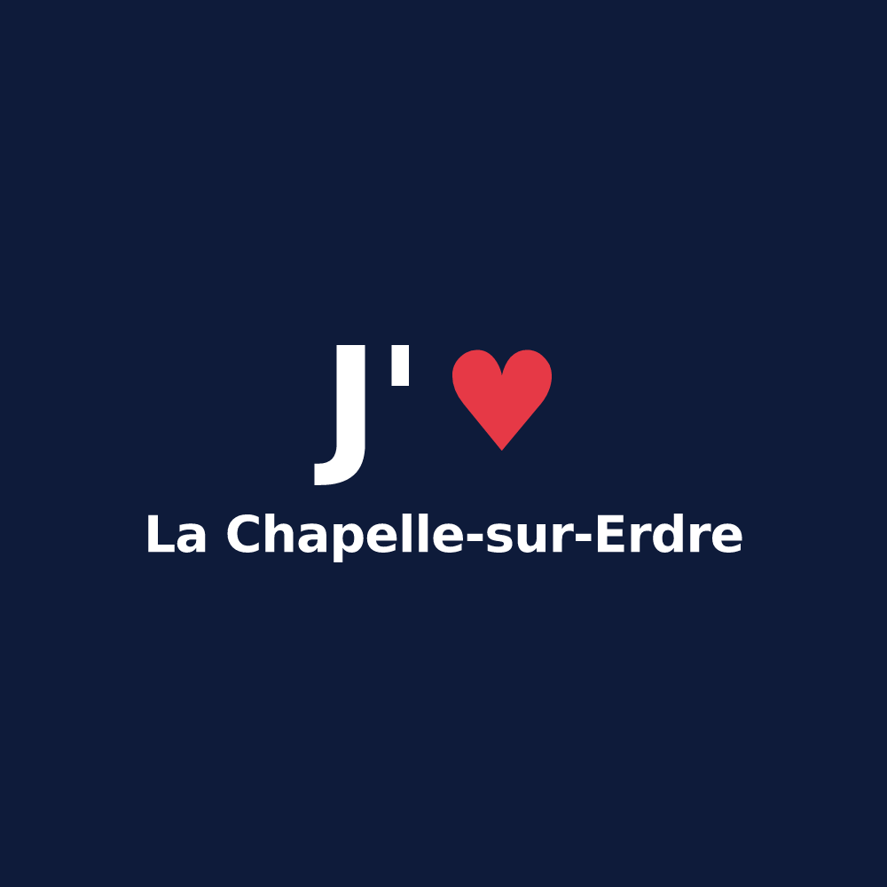 T-shirt personnalisé La Chapelle-sur-Erdre — design J'aime La Chapelle-sur-Erdre