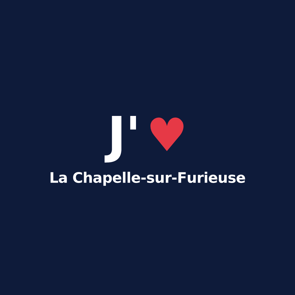 T-shirt personnalisé La Chapelle-sur-Furieuse — design J'aime La Chapelle-sur-Furieuse