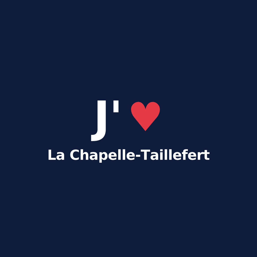 T-shirt personnalisé La Chapelle-Taillefert — design J'aime La Chapelle-Taillefert