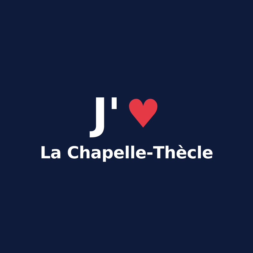 T-shirt personnalisé La Chapelle-Thècle — design J'aime La Chapelle-Thècle