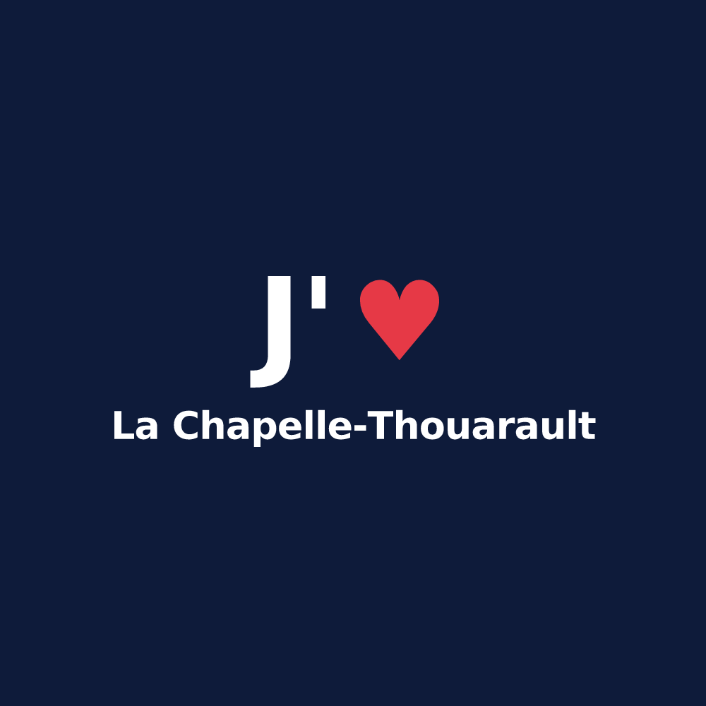 T-shirt personnalisé La Chapelle-Thouarault — design J'aime La Chapelle-Thouarault