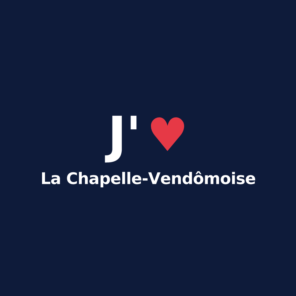 T-shirt personnalisé La Chapelle-Vendômoise — design J'aime La Chapelle-Vendômoise