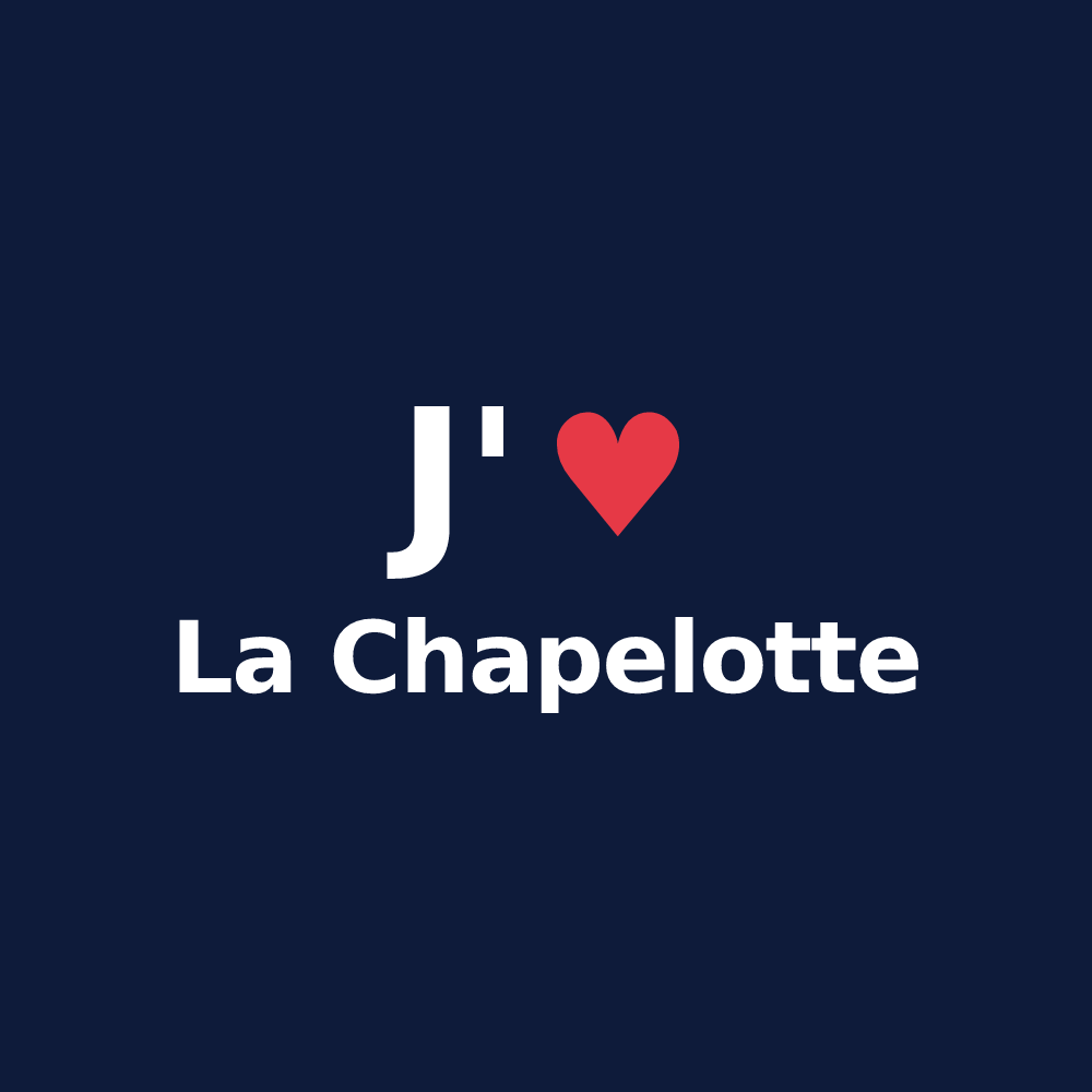 T-shirt personnalisé La Chapelotte — design J'aime La Chapelotte