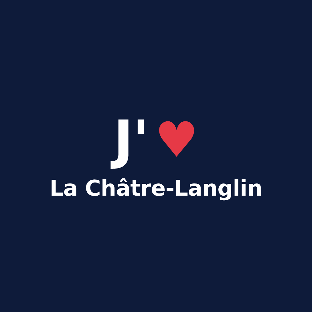 T-shirt personnalisé La Châtre-Langlin — design J'aime La Châtre-Langlin