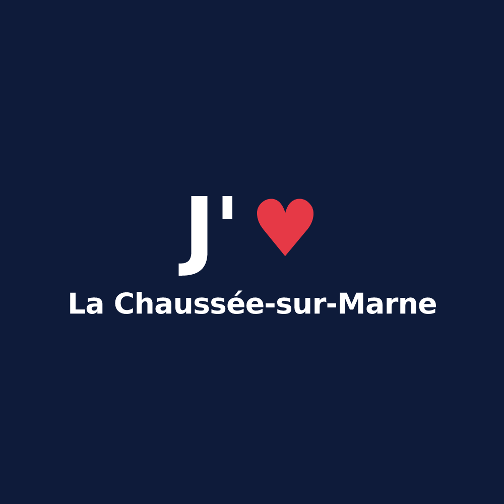 T-shirt personnalisé La Chaussée-sur-Marne — design J'aime La Chaussée-sur-Marne