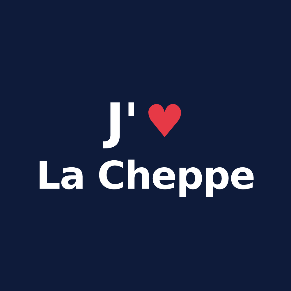 T-shirt personnalisé La Cheppe — design J'aime La Cheppe