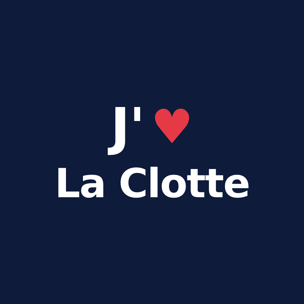 T-shirt personnalisé La Clotte — design J'aime La Clotte