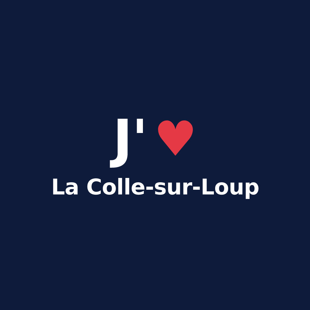 T-shirt personnalisé La Colle-sur-Loup — design J'aime La Colle-sur-Loup