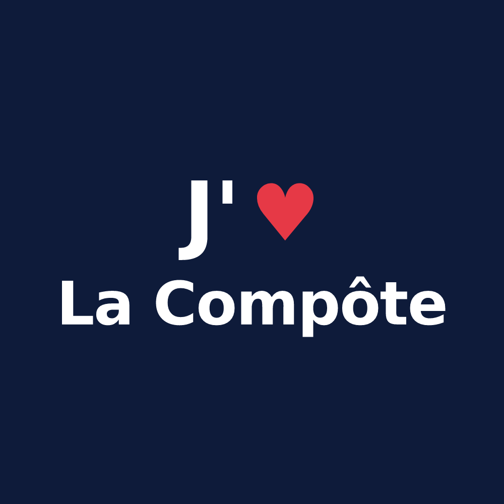 T-shirt personnalisé La Compôte — design J'aime La Compôte