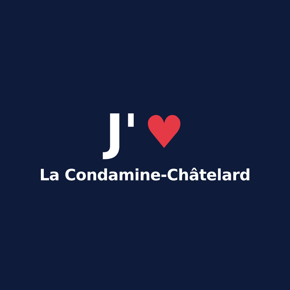 T-shirt personnalisé La Condamine-Châtelard — design J'aime La Condamine-Châtelard