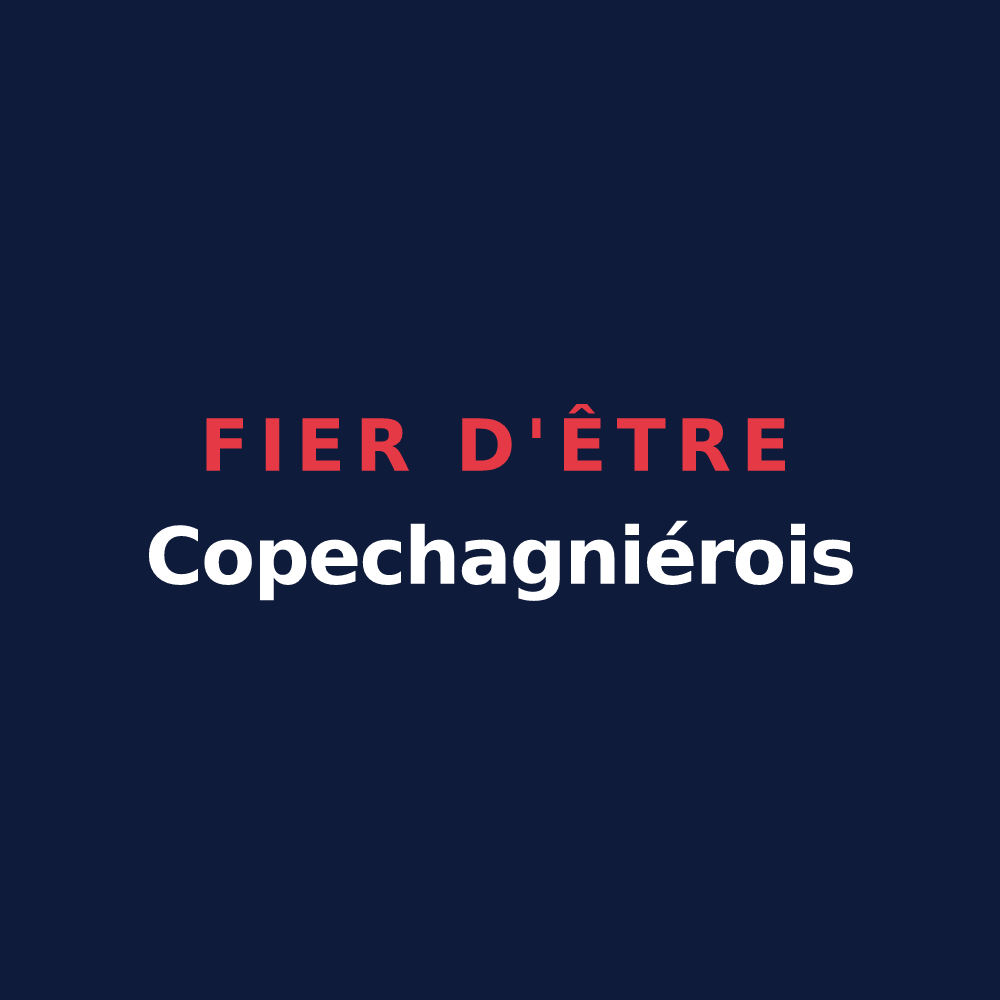 T-shirt « Fier d'être Copechagniérois » — design pour La Copechagnière