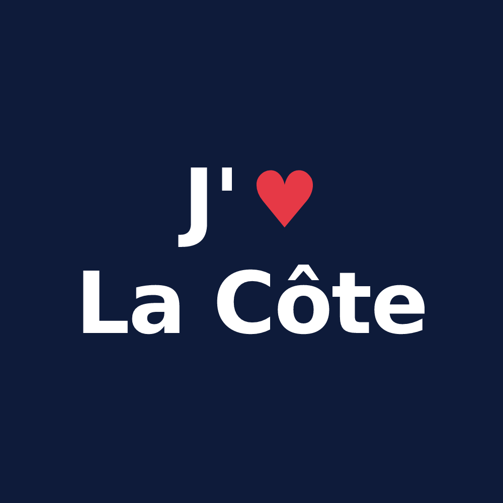 T-shirt personnalisé La Côte — design J'aime La Côte