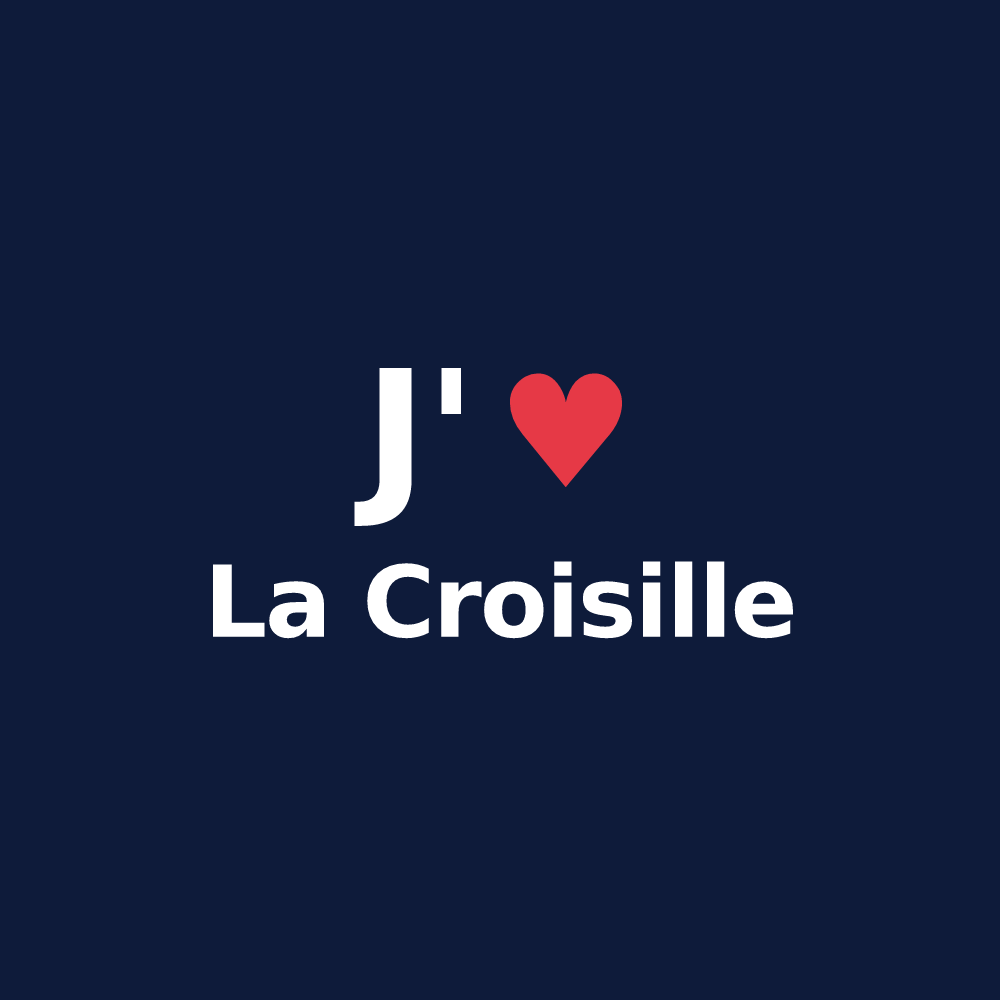 T-shirt personnalisé La Croisille — design J'aime La Croisille