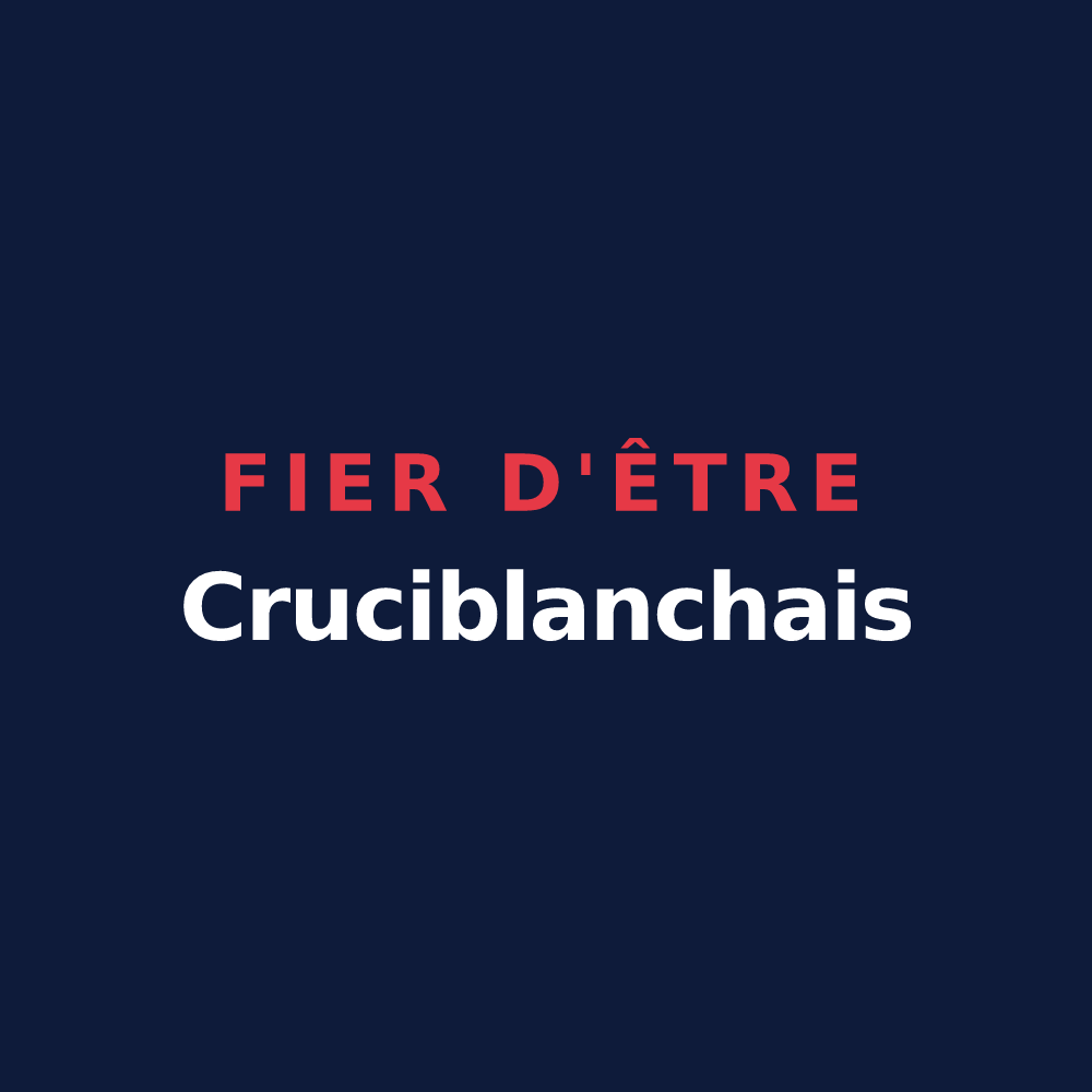 T-shirt « Fier d'être Cruciblanchais » — design pour La Croix-Blanche