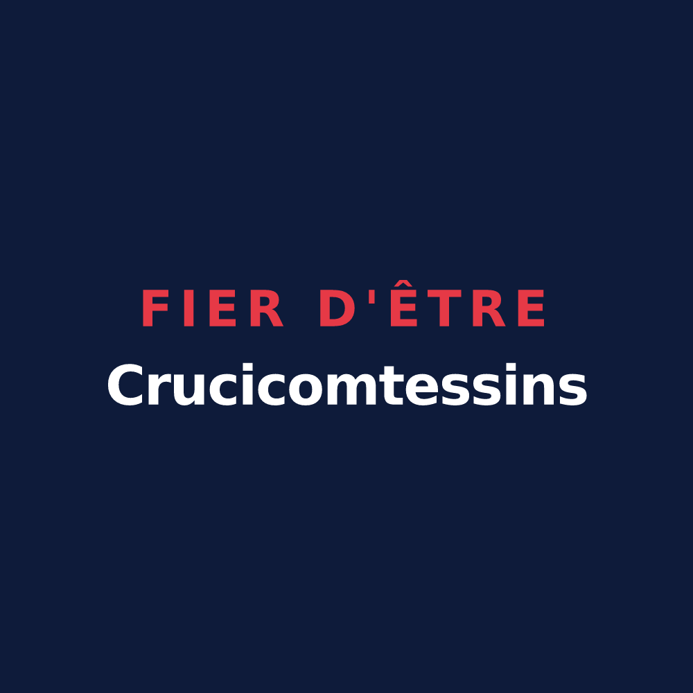 T-shirt « Fier d'être Crucicomtessins » — design pour La Croix-Comtesse
