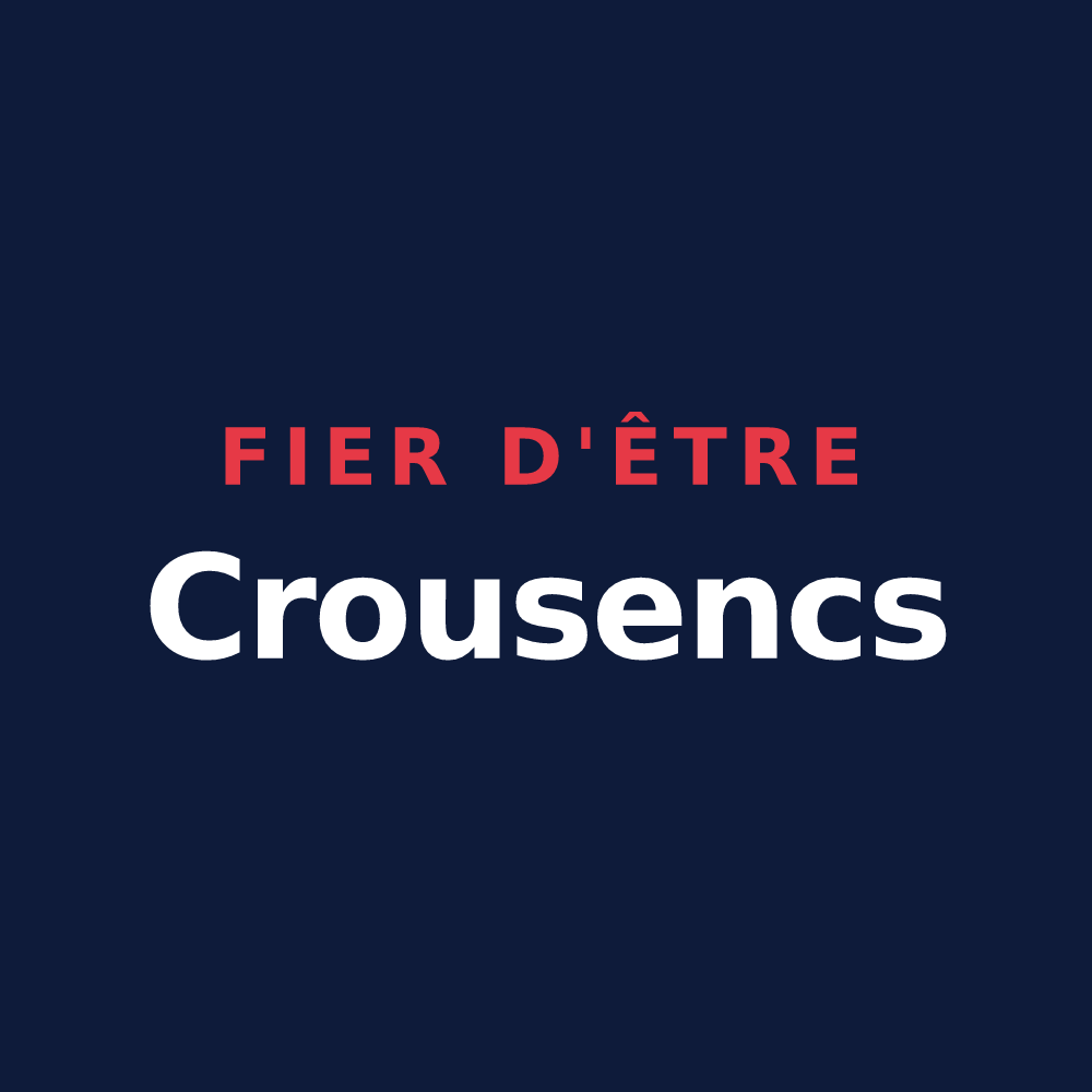 T-shirt « Fier d'être Crousencs » — design pour La Croix-sur-Roudoule