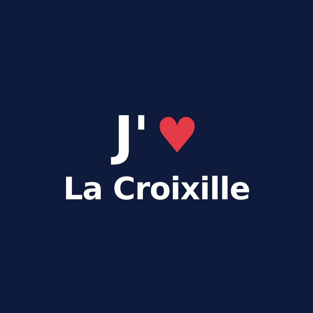 T-shirt personnalisé La Croixille — design J'aime La Croixille