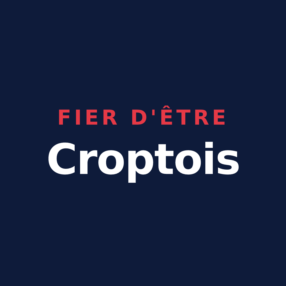T-shirt « Fier d'être Croptois » — design pour La Cropte