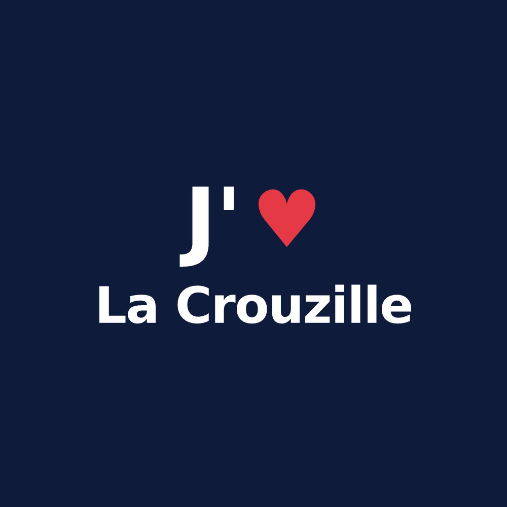 T-shirt personnalisé La Crouzille — design J'aime La Crouzille