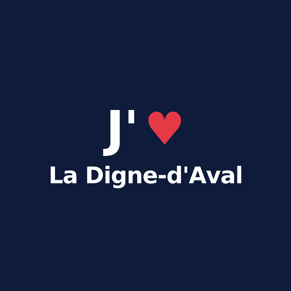 T-shirt personnalisé La Digne-d'Aval — design J'aime La Digne-d'Aval