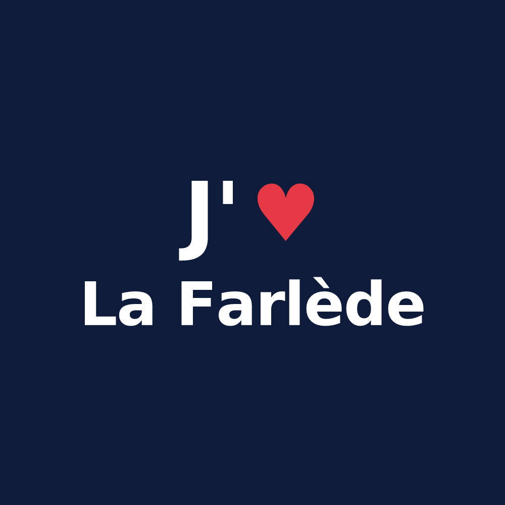 T-shirt personnalisé La Farlède — design J'aime La Farlède