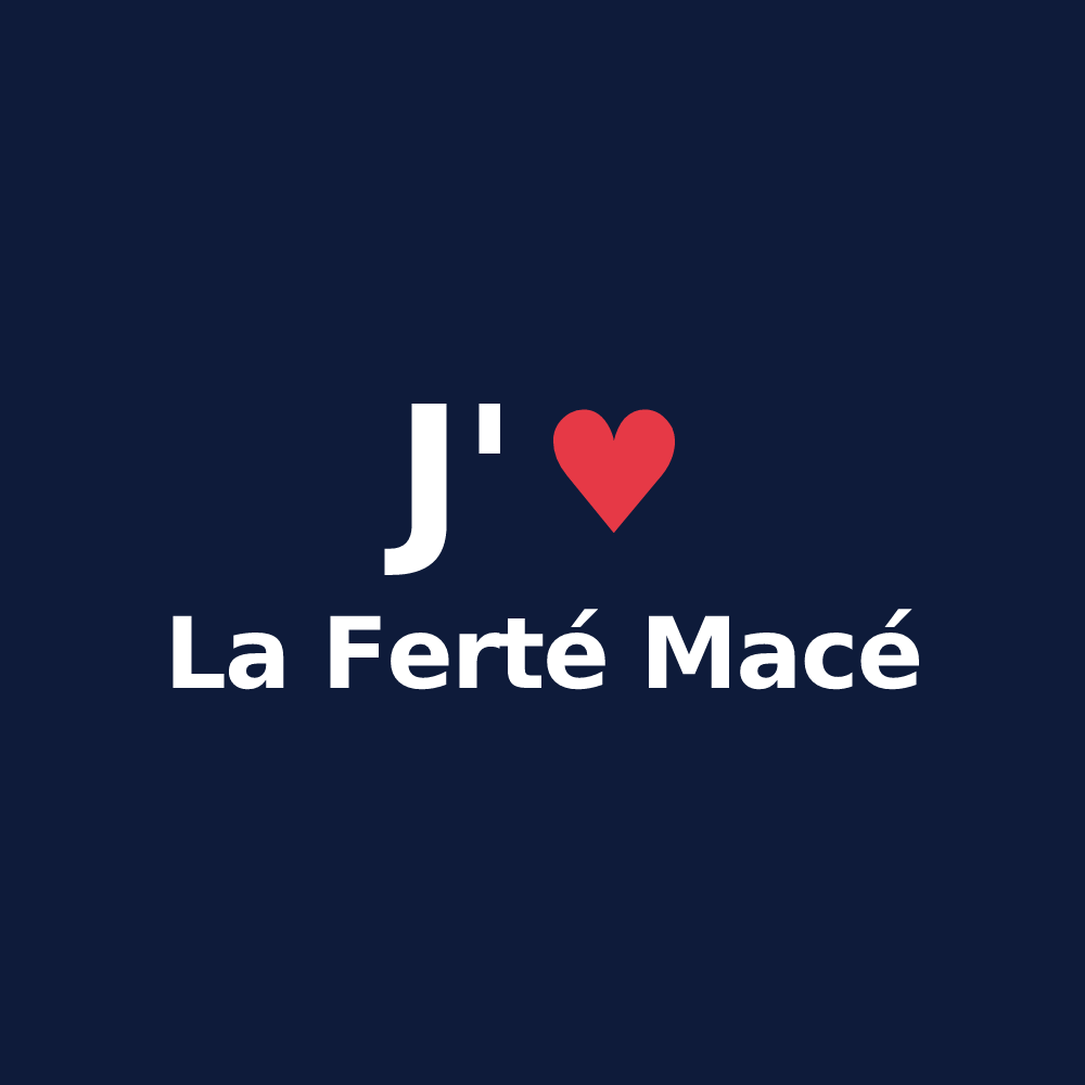 T-shirt personnalisé La Ferté Macé — design J'aime La Ferté Macé