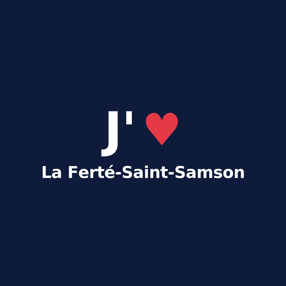 T-shirt personnalisé La Ferté-Saint-Samson — design J'aime La Ferté-Saint-Samson