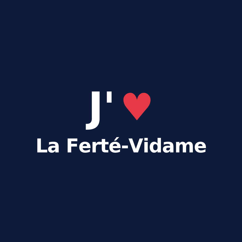 T-shirt personnalisé La Ferté-Vidame — design J'aime La Ferté-Vidame