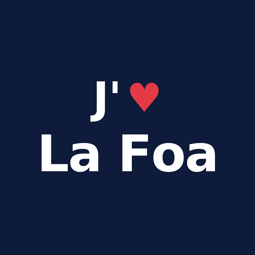 T-shirt personnalisé La Foa — design J'aime La Foa