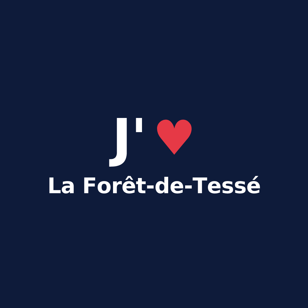T-shirt personnalisé La Forêt-de-Tessé — design J'aime La Forêt-de-Tessé