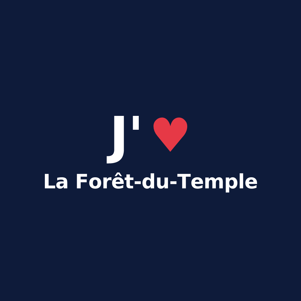 T-shirt personnalisé La Forêt-du-Temple — design J'aime La Forêt-du-Temple