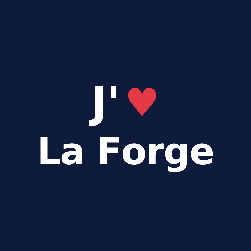 T-shirt personnalisé La Forge — design « J'aime La Forge » imprimé sur le t-shirt