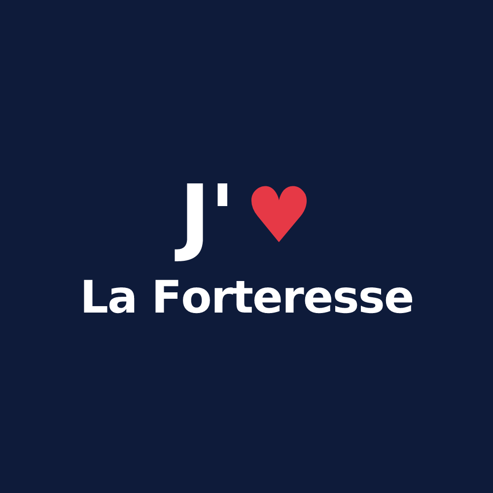 T-shirt personnalisé La Forteresse — design J'aime La Forteresse