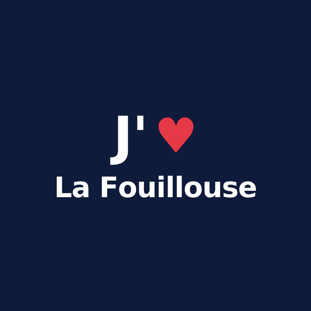 T-shirt personnalisé La Fouillouse — design J'aime La Fouillouse