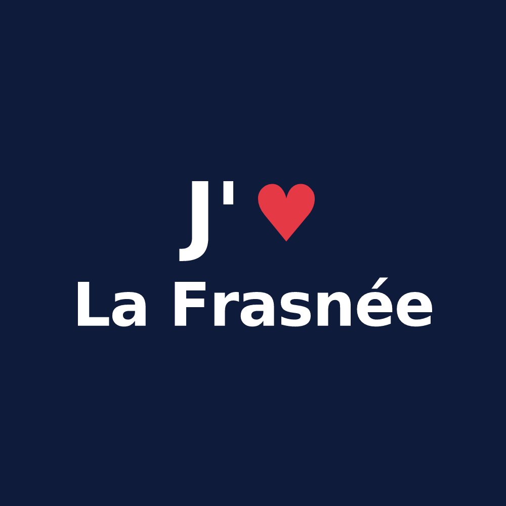 T-shirt personnalisé La Frasnée — design J'aime La Frasnée